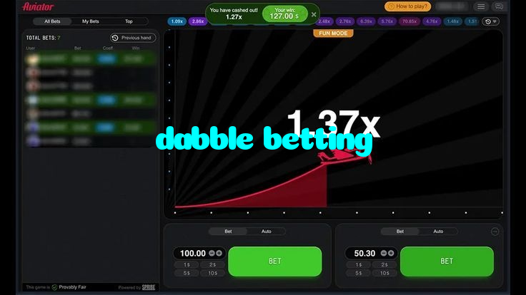 dabble betting casino presented on mobile device in Pakistan with slots and live games